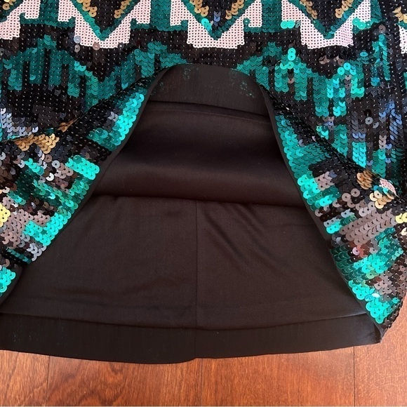 H&M Divided Party Night Sequin Micro Mini Skirt, Fully Lined, Size 4, NWT - Picture 4 of 13